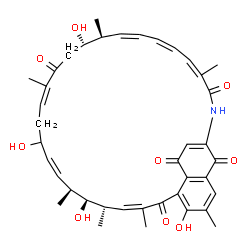 ChemSpider 2D Image | (7Z,9S,10S,11S,12Z,16Z,20S,21S,22Z,24Z,26Z)-4,10,14,20-Tetrahydroxy-3,7,9,11,17,21,27-heptamethyl-29-azatricyclo[28.3.1.0~5,33~]tetratriaconta-1(33),2,4,7,12,16,22,24,26,30-decaene-6,18,28,32,34-pento
ne | C40H47NO9