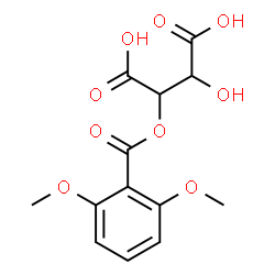 ChemSpider 2D Image | 2-[(2,6-Dimethoxybenzoyl)oxy]-3-hydroxysuccinic acid | C13H14O9