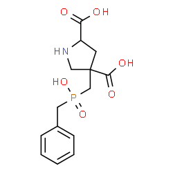 ChemSpider 2D Image | 4-{[Benzyl(hydroxy)phosphoryl]methyl}-2,4-pyrrolidinedicarboxylic acid | C14H18NO6P