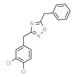 ChemSpider 2D Image | 5-Benzyl-3-(3,4-dichlorobenzyl)-1,2,4-oxadiazole | C16H12Cl2N2O