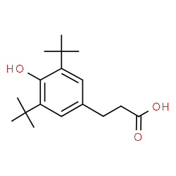 ChemSpider 2D Image | 3,5-DI-TERT-BUTYL-4-HYDROXYHYDROCINNAMIC ACID | C17H26O3