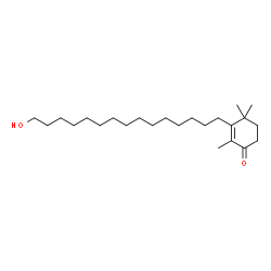 ChemSpider 2D Image | 3-(15-Hydroxypentadecyl)-2,4,4-trimethyl-2-cyclohexen-1-one | C24H44O2