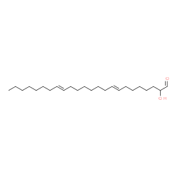 ChemSpider 2D Image | (8E,16E)-2-Hydroxy-8,16-tetracosadienal | C24H44O2