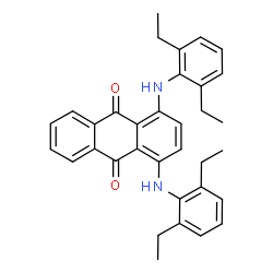 ChemSpider 2D Image | 1,4-Bis((2,6-diethylphenyl)amino)anthraquinone | C34H34N2O2