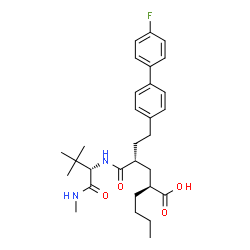 ChemSpider 2D Image | (2S,4R)-2-Butyl-4-{[(2S)-3,3-dimethyl-1-(methylamino)-1-oxo-2-butanyl]carbamoyl}-6-(4'-fluoro-4-biphenylyl)hexanoic acid | C30H41FN2O4