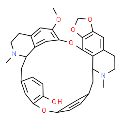 ChemSpider 2D Image | 33-Methoxy-13,28-dimethyl-2,5,7,20-tetraoxa-13,28-diazaoctacyclo[25.6.2.2~16,19~.1~3,10~.1~21,25~.0~4,8~.0~14,39~.0~31,35~]nonatriaconta-1(33),3,8,10(39),16,18,21(36),22,24,31,34,37-dodecaen-22-ol | C36H36N2O6