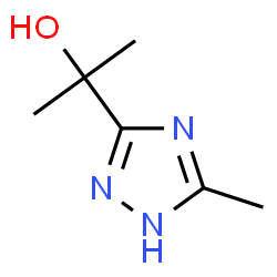 ChemSpider 2D Image | 2-(3-methyl-1H-1,2,4-triazol-5-yl)propan-2-ol | C6H11N3O