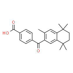 ChemSpider 2D Image | 4-(3,5,5,8,8-PENTAMETHYL-6,7-DIHYDRONAPHTHALENE-2-CARBONYL)BENZOIC ACID | C23H26O3