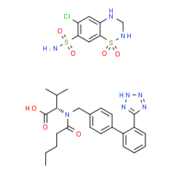 ChemSpider 2D Image | Valsartan/hydrochlorothiazide | C31H37ClN8O7S2