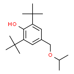 ChemSpider 2D Image | 2,6-Di-tert-butyl-4-(isopropoxymethyl)phenol | C18H30O2