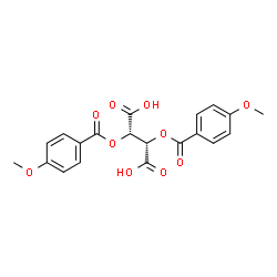ChemSpider 2D Image | Di-p-anisoyl-D-tartaric acid | C20H18O10
