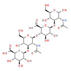 ChemSpider 2D Image | beta-D-GlcpA-(1->3)-beta-D-GlcpNAc-(1->4)-beta-D-GlcpA-(1->3)-D-GlcpNAc | C28H44N2O23