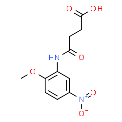 ChemSpider 2D Image | 4-[(2-Methoxy-5-nitrophenyl)amino]-4-oxobutanoic acid | C11H12N2O6