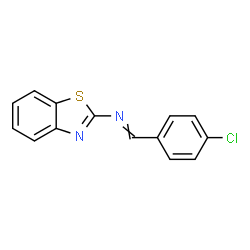 ChemSpider 2D Image | N-(1,3-Benzothiazol-2-yl)-1-(4-chlorophenyl)methanimine | C14H9ClN2S