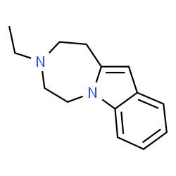ChemSpider 2D Image | 3-Ethyl-2,3,4,5-tetrahydro-1H-[1,4]diazepino[1,7-a]indole | C14H18N2