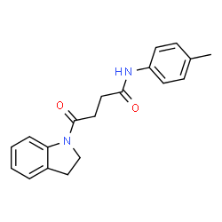 ChemSpider 2D Image | 4-(2,3-Dihydro-1H-indol-1-yl)-N-(4-methylphenyl)-4-oxobutanamide | C19H20N2O2