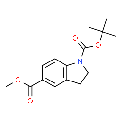 ChemSpider 2D Image | 1-tert-Butyl 5-methyl indoline-1,5-dicarboxylate | C15H19NO4