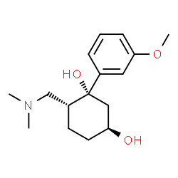 ChemSpider 2D Image | (1R,3S,6R)-6-[(Dimethylamino)methyl]-1-(3-methoxyphenyl)-1,3-cyclohexanediol | C16H25NO3