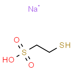 ChemSpider 2D Image | Ethanesulfonic acid, 2-mercapto-, sodium salt (1:1) | C2H6NaO3S2