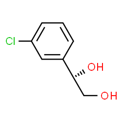 ChemSpider 2D Image | (R)-1-(3-Chlorophenyl)-1,2-ethanediol | C8H9ClO2