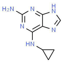 ChemSpider 2D Image | 2-AMINO-6-CYCLOPROPYLAMINOPURINE | C8H10N6
