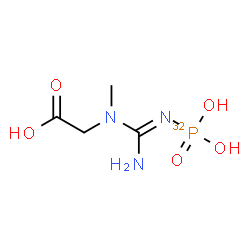 ChemSpider 2D Image | N-Methyl-N-[N'-(~32~P)phosphonocarbamimidoyl]glycine | C4H10N3O532P