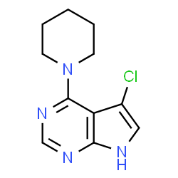 ChemSpider 2D Image | 5-Chloro-4-(1-piperidinyl)-7H-pyrrolo[2,3-d]pyrimidine | C11H13ClN4