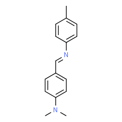 ChemSpider 2D Image | N,N-Dimethyl-4-{(E)-[(4-methylphenyl)imino]methyl}aniline | C16H18N2