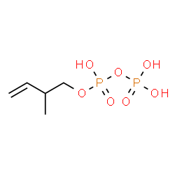 ChemSpider 2D Image | 2-Methyl-3-buten-1-yl trihydrogen diphosphate | C5H12O7P2