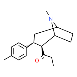ChemSpider 2D Image | 1-[(2S,3R)-8-Methyl-3-(4-methylphenyl)-8-azabicyclo[3.2.1]oct-2-yl]-1-propanone | C18H25NO