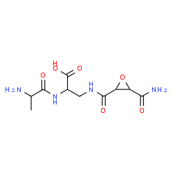 ChemSpider 2D Image | Alanyl-3-{[(3-carbamoyl-2-oxiranyl)carbonyl]amino}alanine | C10H16N4O6
