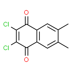 ChemSpider 2D Image | 2,3-Dichloro-6,7-dimethyl-1,4-naphthoquinone | C12H8Cl2O2