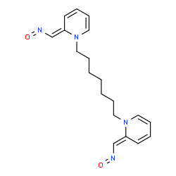 ChemSpider 2D Image | (2E,2'E)-1,1'-(1,7-Heptanediyl)bis[2-(nitrosomethylene)-1,2-dihydropyridine] | C19H24N4O2