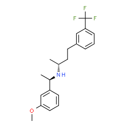 ChemSpider 2D Image | (2R)-N-[(1R)-1-(3-Methoxyphenyl)ethyl]-4-[3-(trifluoromethyl)phenyl]-2-butanamine | C20H24F3NO