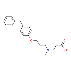 ChemSpider 2D Image | N-[3-(4-Benzylphenoxy)propyl]-N-methyl-beta-alanine | C20H25NO3