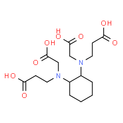 ChemSpider 2D Image | 3,3'-{1,2-Cyclohexanediylbis[(carboxymethyl)imino]}dipropanoic acid | C16H26N2O8