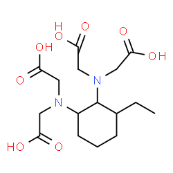 ChemSpider 2D Image | 2,2',2'',2'''-[(3-Ethyl-1,2-cyclohexanediyl)dinitrilo]tetraacetic acid | C16H26N2O8