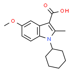 ChemSpider 2D Image | 1-Cyclohexyl-5-methoxy-2-methyl-1H-indole-3-carboxylic acid | C17H21NO3