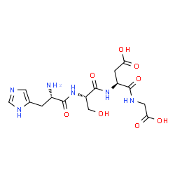 ChemSpider 2D Image | L-Histidyl-L-seryl-L-alpha-aspartylglycine | C15H22N6O8