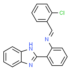 ChemSpider 2D Image | 2-(1H-Benzimidazol-2-yl)-N-[(E)-(2-chlorophenyl)methylene]aniline | C20H14ClN3