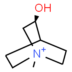 ChemSpider 2D Image | (3S)-3-Hydroxy-1-methyl-1-azoniabicyclo[2.2.2]octane | C8H16NO