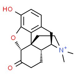 ChemSpider 2D Image | (5alpha)-3-Hydroxy-17,17-dimethyl-6-oxo-4,5-epoxymorphinan-17-ium | C18H22NO3