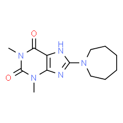 ChemSpider 2D Image | 8-(1-Azepanyl)-1,3-dimethyl-3,7-dihydro-1H-purine-2,6-dione | C13H19N5O2