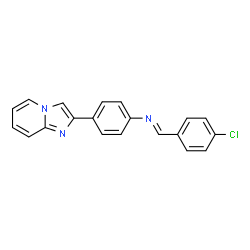 ChemSpider 2D Image | (4-Chloro-benzylidene)-(4-imidazo[1,2-a]pyridin-2-yl-phenyl)-amine | C20H14ClN3