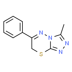ChemSpider 2D Image | 3-Methyl-6-phenyl-7H-[1,2,4]triazolo[3,4-b][1,3,4]thiadiazine | C11H10N4S