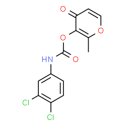 ChemSpider 2D Image | 2-Methyl-4-oxo-4H-pyran-3-yl (3,4-dichlorophenyl)carbamate | C13H9Cl2NO4