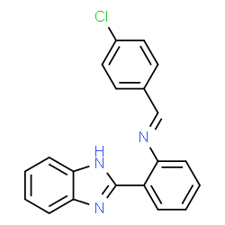 ChemSpider 2D Image | 2-(1H-Benzimidazol-2-yl)-N-[(E)-(4-chlorophenyl)methylene]aniline | C20H14ClN3
