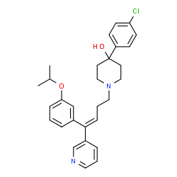 ChemSpider 2D Image | 4-(4-Chlorophenyl)-1-[(3E)-4-(3-isopropoxyphenyl)-4-(3-pyridinyl)-3-buten-1-yl]-4-piperidinol | C29H33ClN2O2
