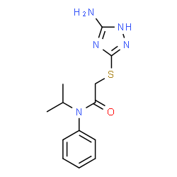ChemSpider 2D Image | 2-[(5-Amino-1H-1,2,4-triazol-3-yl)sulfanyl]-N-isopropyl-N-phenylacetamide | C13H17N5OS
