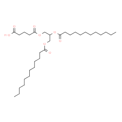 ChemSpider 2D Image | 5-[2,3-Bis(dodecanoyloxy)propoxy]-5-oxopentanoic acid | C32H58O8